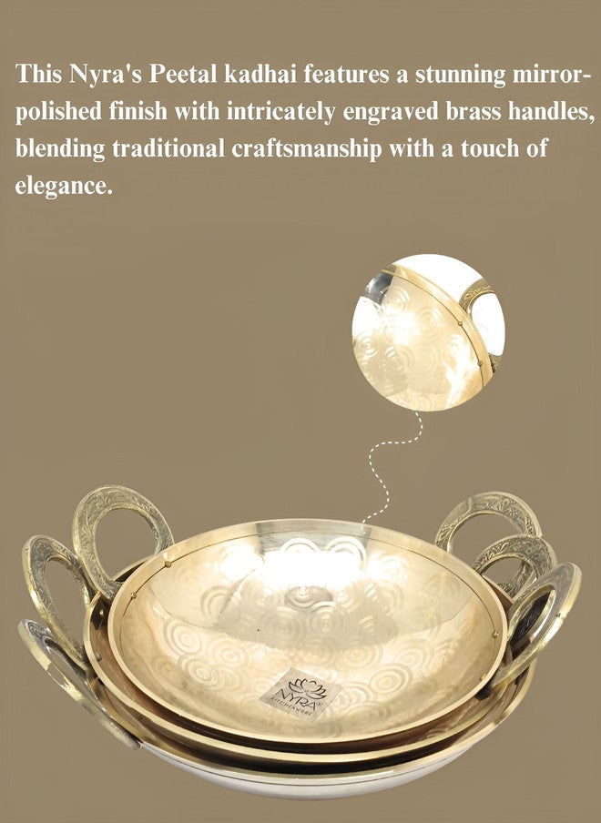 Nyra Kitchenware Bronze-Toned Dishwasher Safe Brass Kadhai and Wok - Image 3